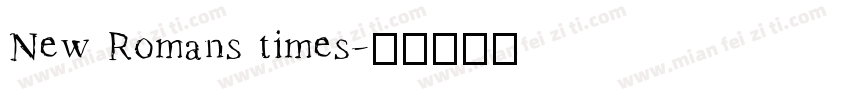 New Romans times字体转换